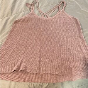 Women's Pink Knit Tank Top